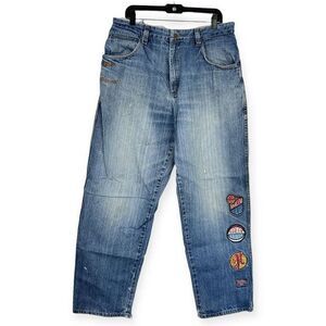 Vintage Platinum FUBU Harlem Globetrotters Men's 38x34 Denim Jeans *Distressed